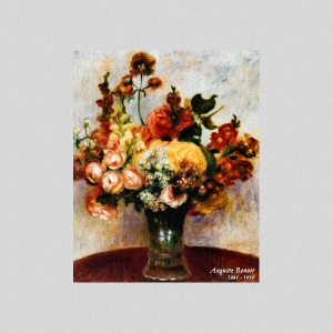메이크룩스 UHD 주방 명화 아트월 아트보드 르누아르 - Flowers in a Vase