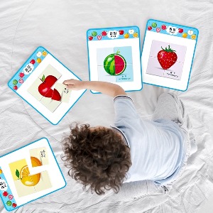어린이집 역활놀이 활동 교육 자료 과일의 겉과속 양면 자석 화이트보드 퍼즐