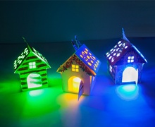 크리스마스 꾸미기-반짝반짝 스노우하우스(LED)