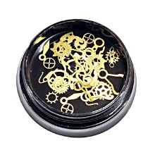 레진아트 네일아트 데코용 시계부품 모양 파츠 세트(골드)